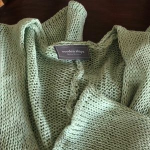 Mint green wooden ships sweater